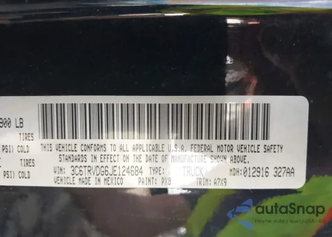 2018 Ram Promaster 2500 High Roof 159 Wb from USA, damaged, VIN 3C6TRVDG6JE124684